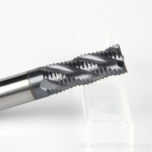 Solid Carbide 4flutes Roughing End Mill untuk Baja